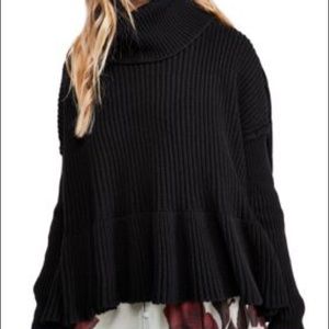 Free People Layer Cake Sweater in Black
